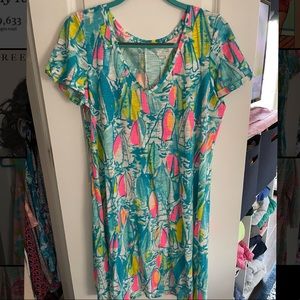 Lilly Pulitzer tshirt dress - sailboats print